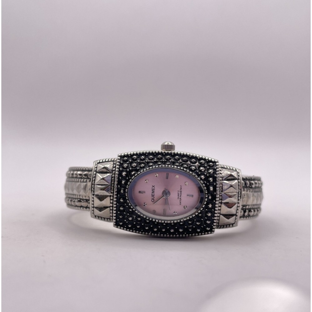 Vintage Quemex Watch Pink Face UNTESTED